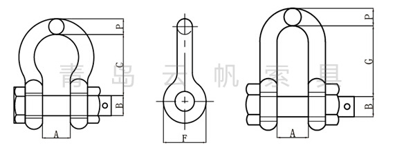 美式模鍛弓型卸扣型號(hào)規(guī)格