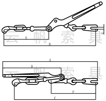 抓鉤式緊索具型號(hào)規(guī)格