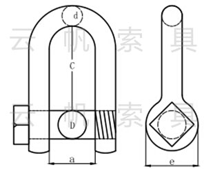 歐式方頭拖網卸扣規(guī)格型號